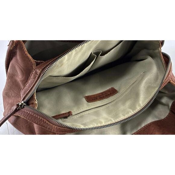 AMERICAN LEATHER CO  LENOX LEATHER BROWN SHOULDER BAG - Picture 10 of 10